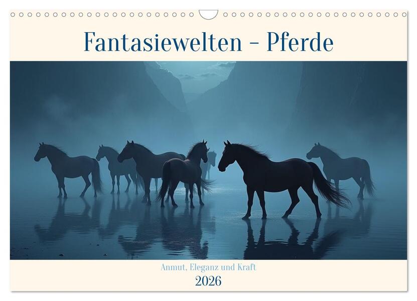 Fantasiewelten - Pferde (Wandkalender 2026 DIN A3 quer) CALVENDO Monatskalender