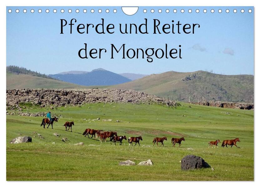 Pferde und Reiter der Mongolei (Wandkalender 2026 DIN A4 quer) CALVENDO Monatskalender