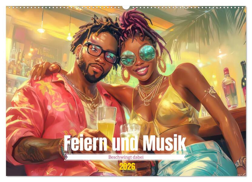 Feiern und Musik - Beschwingt dabei (Wandkalender 2026 DIN A2 quer) CALVENDO Monatskalender