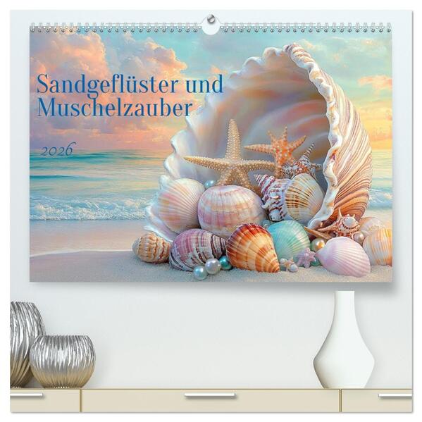 Sandgeflüster und Muschelzauber (hochwertiger Premium Wandkalender 2026 DIN A2 quer) Kunstdruck in Hochglanz