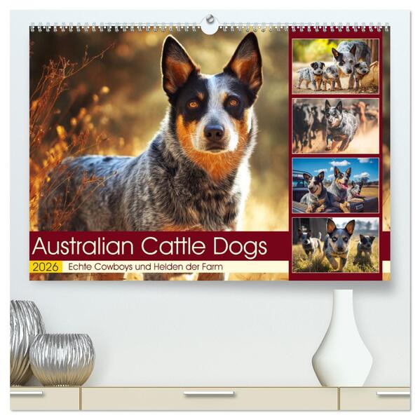 Australian Cattle Dogs. Echte Cowboys und Helden der Farm (hochwertiger Premium Wandkalender 2026 DIN A2 quer) Kunstdruck in Hochglanz