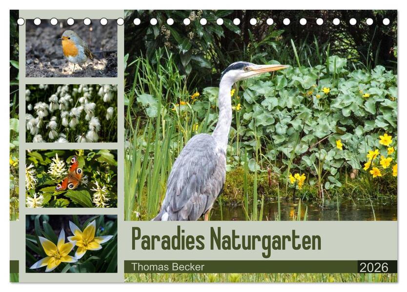 Paradies Naturgarten (Tischkalender 2026 DIN A5 quer) CALVENDO Monatskalender