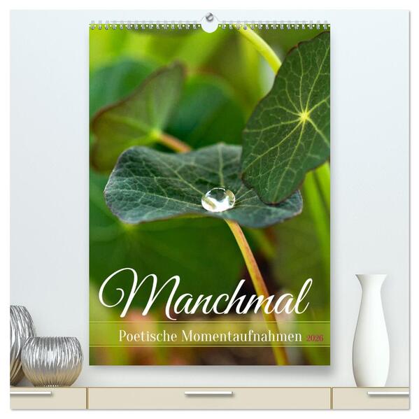 Manchmal - Poetische Momentaufnahmen (hochwertiger Premium Wandkalender 2026 DIN A2 hoch) Kunstdruck in Hochglanz