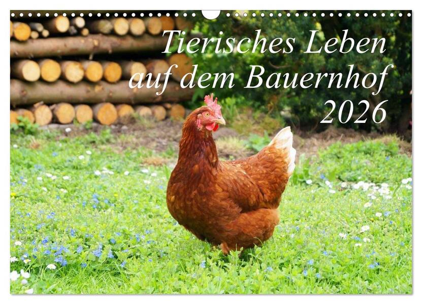 Tierisches Leben auf dem Bauernhof 2026 (Wandkalender 2026 DIN A3 quer) CALVENDO Monatskalender