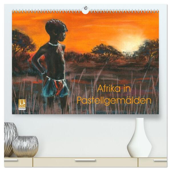 Afrika in Pastellgemälden (hochwertiger Premium Wandkalender 2026 DIN A2 quer) Kunstdruck in Hochglanz