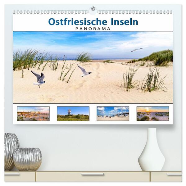 PANORAMA - Ostfriesische Inseln (hochwertiger Premium Wandkalender 2026 DIN A2 quer) Kunstdruck in Hochglanz