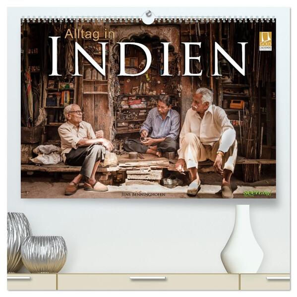 Alltag in Indien (hochwertiger Premium Wandkalender 2026 DIN A2 quer) Kunstdruck in Hochglanz