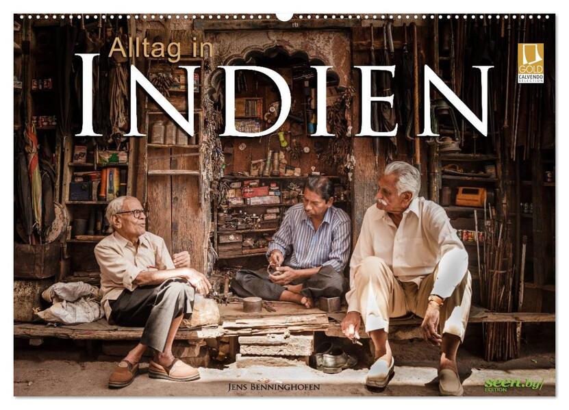 Alltag in Indien (Wandkalender 2026 DIN A2 quer) CALVENDO Monatskalender