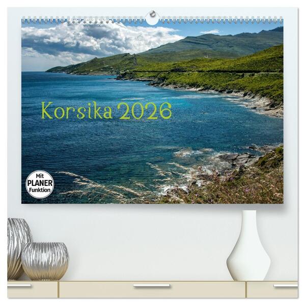 Korsika 2026 (hochwertiger Premium Wandkalender 2026 DIN A2 quer) Kunstdruck in Hochglanz