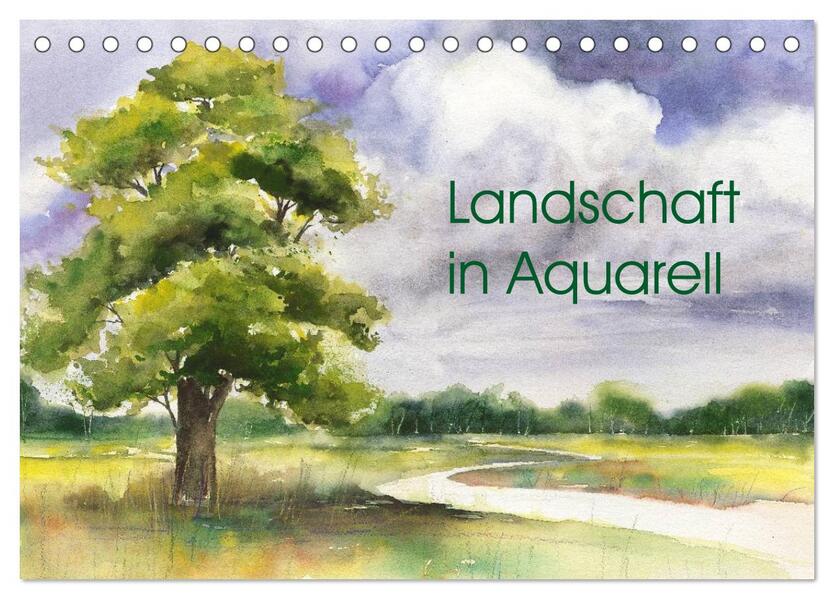 Landschaft in Aquarell (Tischkalender 2026 DIN A5 quer) CALVENDO Monatskalender