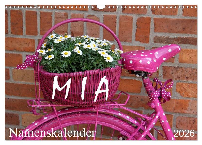 MIA - Namenskalender (Wandkalender 2026 DIN A3 quer) CALVENDO Monatskalender