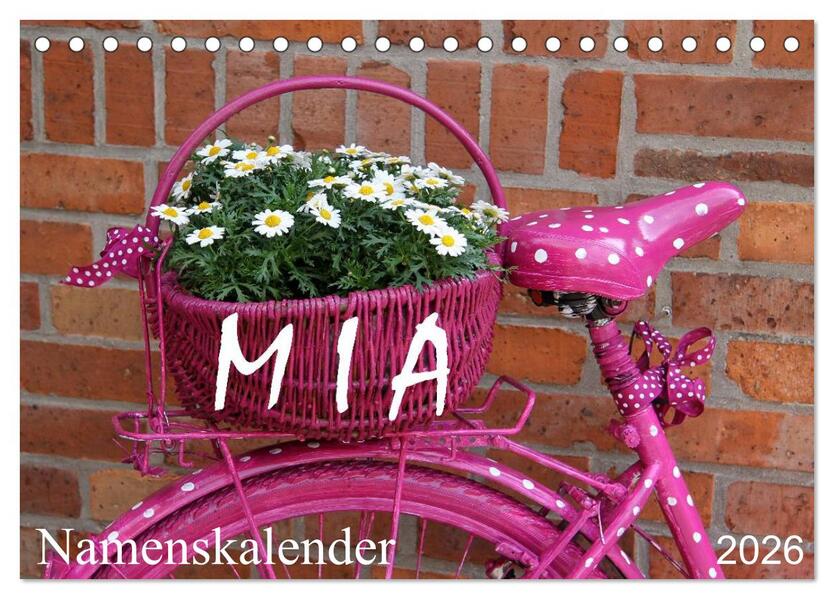 MIA - Namenskalender (Tischkalender 2026 DIN A5 quer) CALVENDO Monatskalender