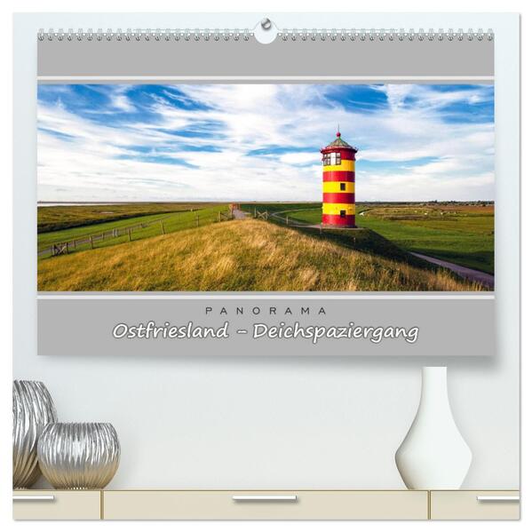 Ostfriesland - Deichspaziergang (hochwertiger Premium Wandkalender 2026 DIN A2 quer) Kunstdruck in Hochglanz