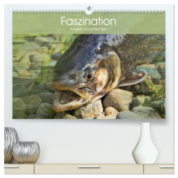 Faszination Angeln und Fischen (hochwertiger Premium Wandkalender 2026 DIN A2 quer) Kunstdruck in Hochglanz