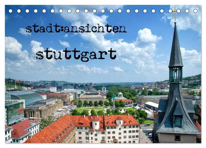 stadtansichten stuttgart (Tischkalender 2026 DIN A5 quer) CALVENDO Monatskalender