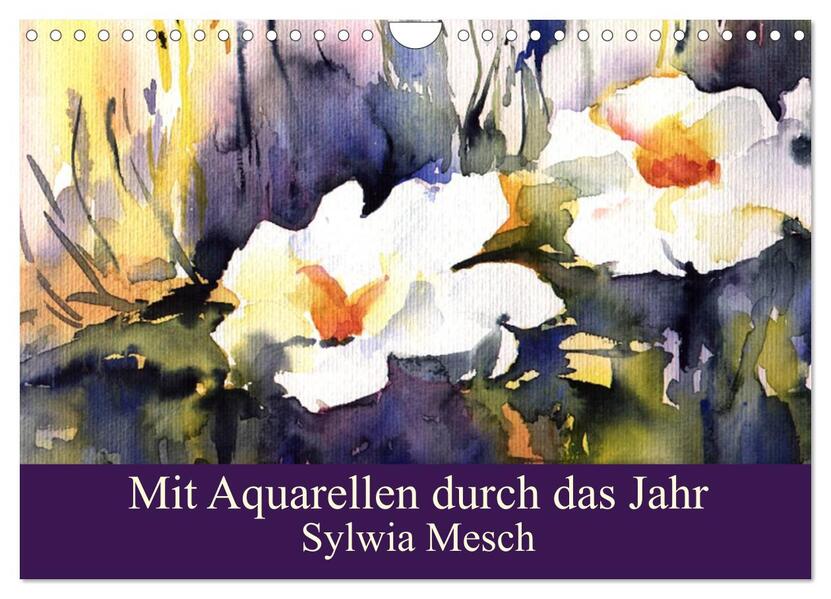 Mit Aquarellen durch das Jahr (Wandkalender 2026 DIN A4 quer) CALVENDO Monatskalender