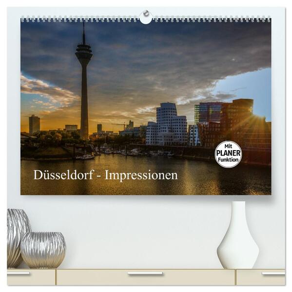 Düsseldorf - Impressionen (hochwertiger Premium Wandkalender 2026 DIN A2 quer) Kunstdruck in Hochglanz