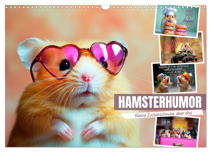 Hamsterhumor - Kleine Zuckerschnute aber oho (Wandkalender 2026 DIN A3 quer) CALVENDO Monatskalender