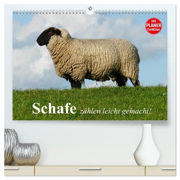 Schafe zählen leicht gemacht! (hochwertiger Premium Wandkalender 2026 DIN A2 quer) Kunstdruck in Hochglanz