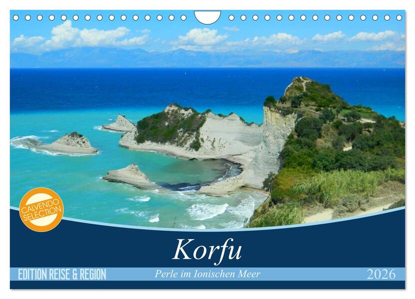 Korfu Perle im Ionischen Meer (Wandkalender 2026 DIN A4 quer) CALVENDO Monatskalender