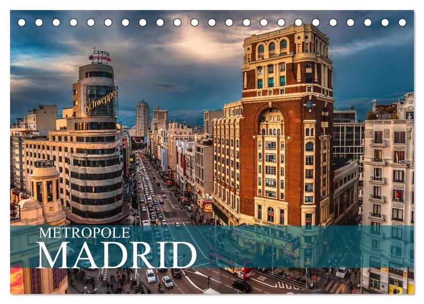 Metropole Madrid (Tischkalender 2026 DIN A5 quer) CALVENDO Monatskalender