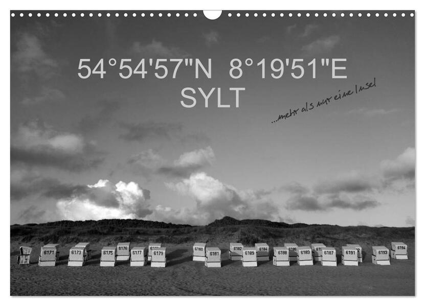 54°54'57'N 8°19'51'E SYLT (Wandkalender 2026 DIN A3 quer) CALVENDO Monatskalender