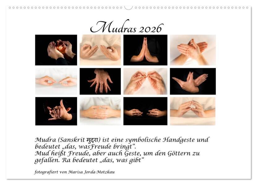 Mudras / 2026 (Wandkalender 2026 DIN A2 quer) CALVENDO Monatskalender