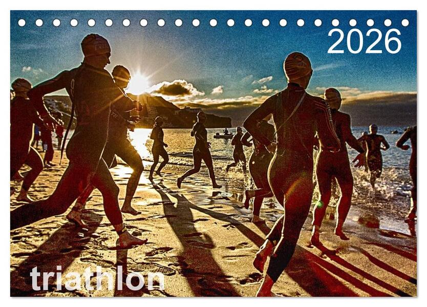 TRIATHLON 2026 (Tischkalender 2026 DIN A5 quer) CALVENDO Monatskalender