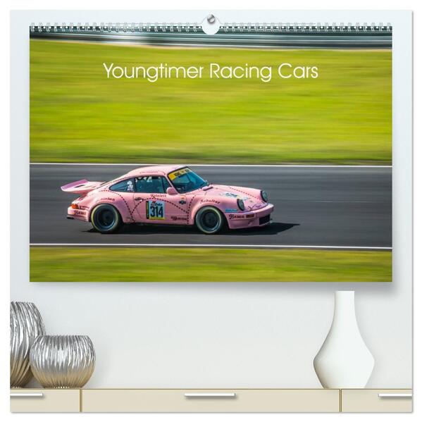 Youngtimer Racing Cars (hochwertiger Premium Wandkalender 2026 DIN A2 quer) Kunstdruck in Hochglanz