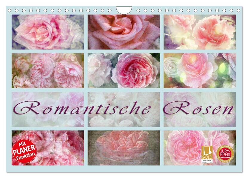 Romantische Rosen (Wandkalender 2026 DIN A4 quer) CALVENDO Monatskalender