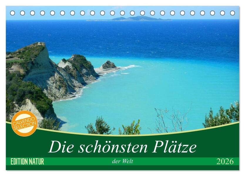 Die schönsten Plätze der Welt (Tischkalender 2026 DIN A5 quer) CALVENDO Monatskalender