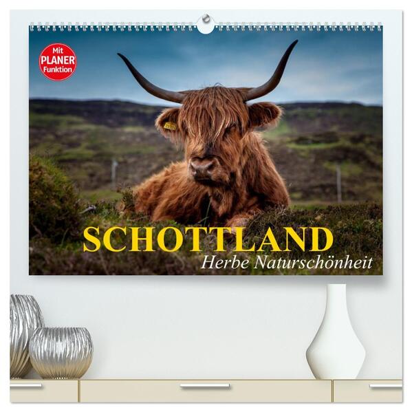 Schottland. Herbe Naturschönheit (hochwertiger Premium Wandkalender 2026 DIN A2 quer) Kunstdruck in Hochglanz