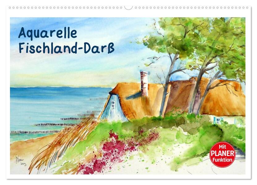 Aquarelle - Fischland-Darß (Wandkalender 2026 DIN A2 quer) CALVENDO Monatskalender