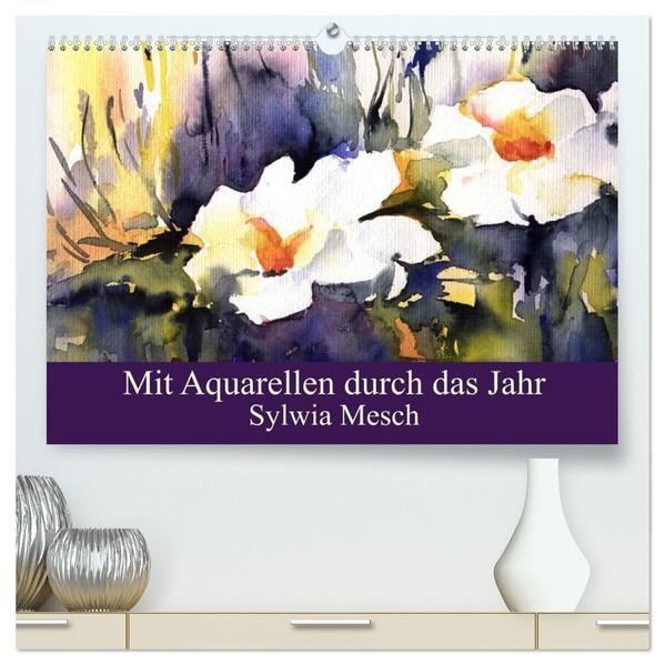 Mit Aquarellen durch das Jahr (hochwertiger Premium Wandkalender 2026 DIN A2 quer) Kunstdruck in Hochglanz