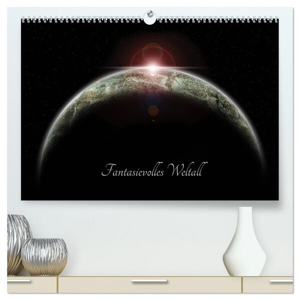 Fantasievolles Weltall (hochwertiger Premium Wandkalender 2026 DIN A2 quer) Kunstdruck in Hochglanz
