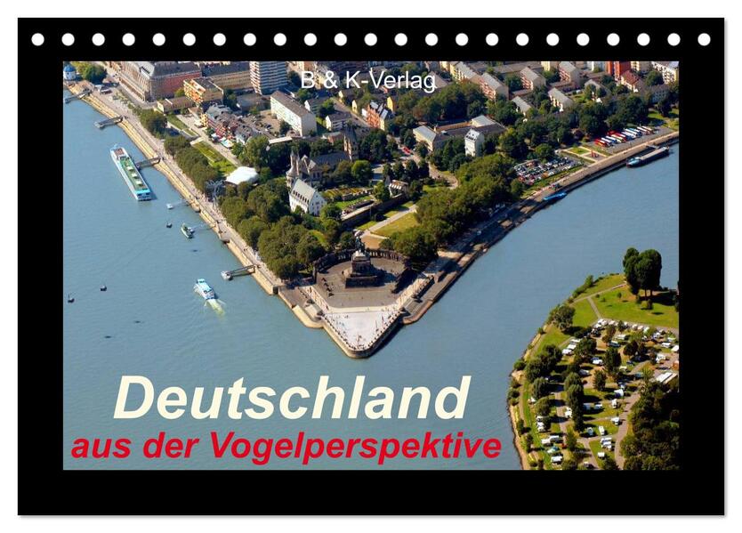 Deutschland aus der Vogelperspektive (Tischkalender 2026 DIN A5 quer) CALVENDO Monatskalender
