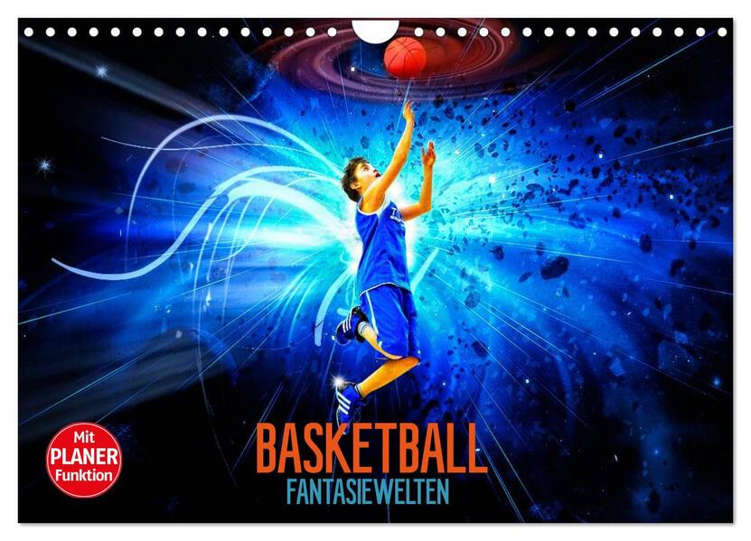 Basketball Fantasiewelten (Wandkalender 2026 DIN A4 quer) CALVENDO Monatskalender
