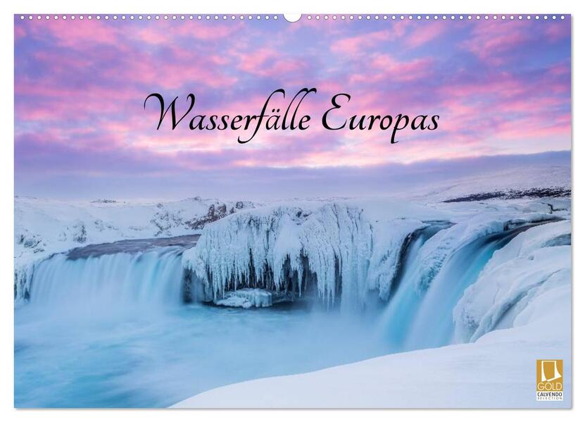 Wasserfälle Europas (Wandkalender 2026 DIN A2 quer) CALVENDO Monatskalender