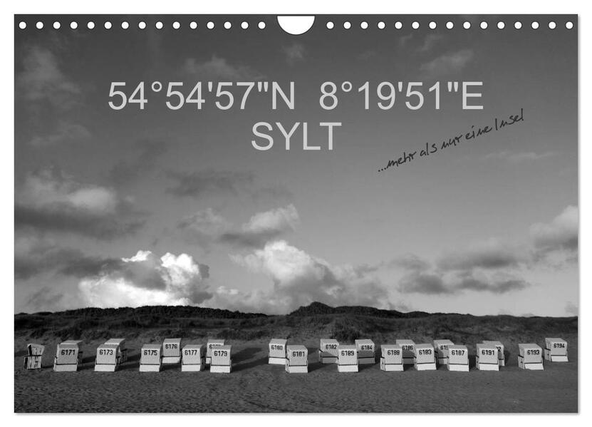 54°54'57'N 8°19'51'E SYLT (Wandkalender 2026 DIN A4 quer) CALVENDO Monatskalender