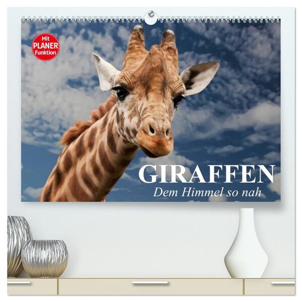 Giraffen. Dem Himmel so nah (hochwertiger Premium Wandkalender 2026 DIN A2 quer) Kunstdruck in Hochglanz