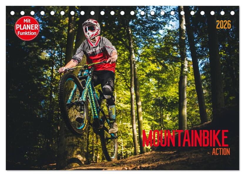 Mountainbike Action (Tischkalender 2026 DIN A5 quer) CALVENDO Monatskalender
