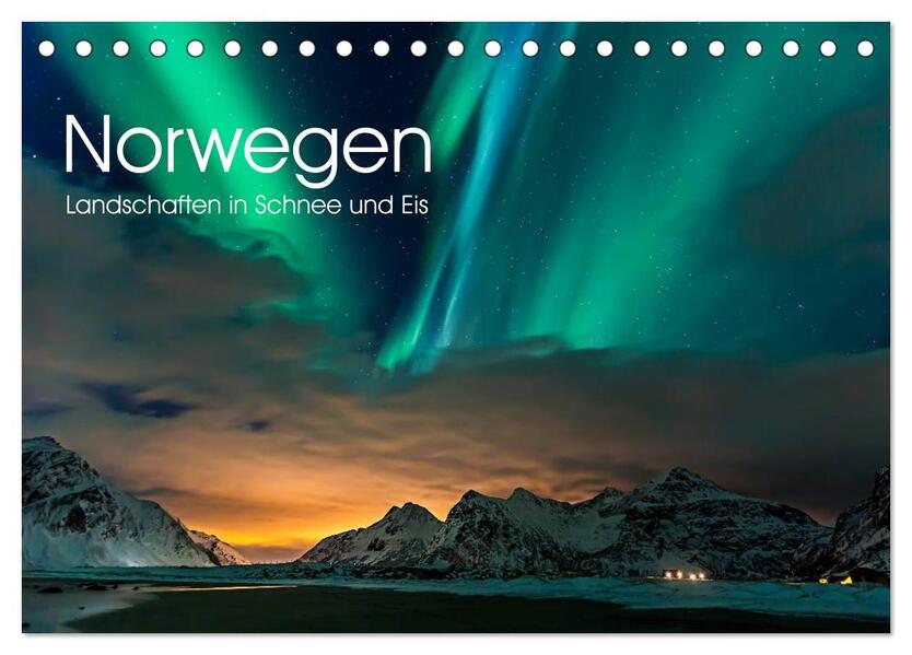 Norwegen Landschaften in Schnee und Eis (Tischkalender 2026 DIN A5 quer) CALVENDO Monatskalender