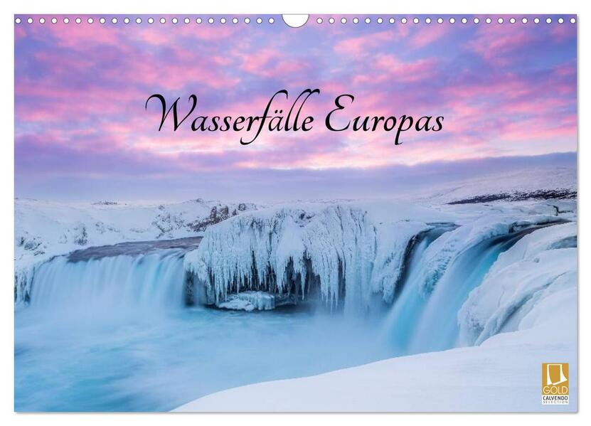 Wasserfälle Europas (Wandkalender 2026 DIN A3 quer) CALVENDO Monatskalender