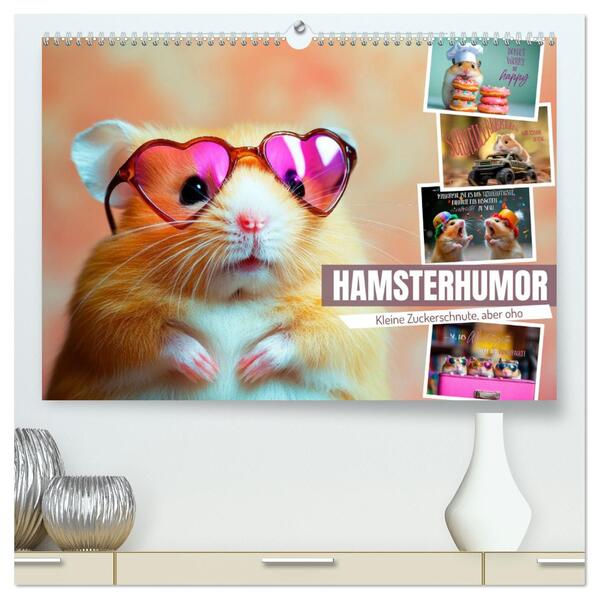 Hamsterhumor - Kleine Zuckerschnute aber oho (hochwertiger Premium Wandkalender 2026 DIN A2 quer) Kunstdruck in Hochglanz