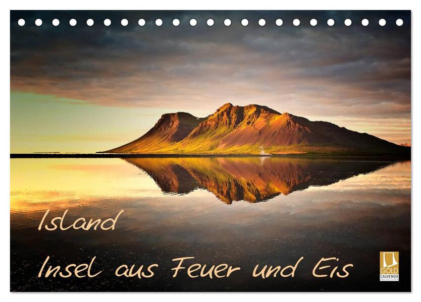 Island - Insel aus Feuer und Eis (Tischkalender 2026 DIN A5 quer) CALVENDO Monatskalender