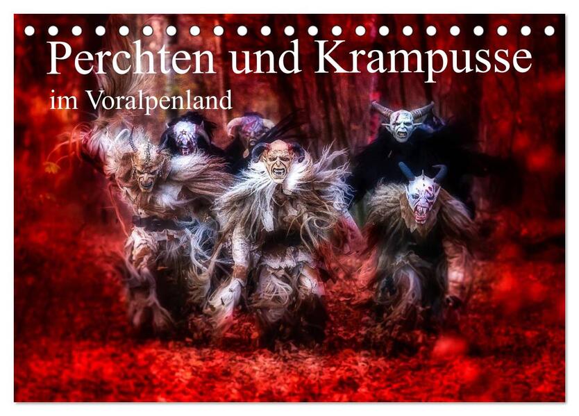 Perchten und Krampusse im Voralpenland (Tischkalender 2026 DIN A5 quer) CALVENDO Monatskalender