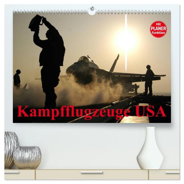 Kampfflugzeuge USA (hochwertiger Premium Wandkalender 2026 DIN A2 quer) Kunstdruck in Hochglanz