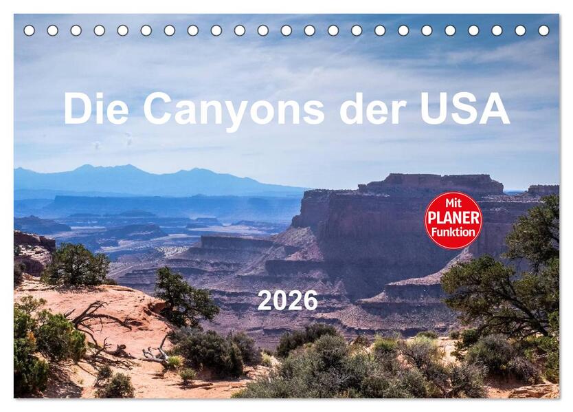 Die Canyons der USA (Tischkalender 2026 DIN A5 quer) CALVENDO Monatskalender