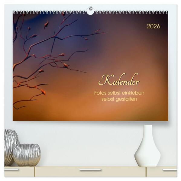Kalender Fotos selbst einkleben selbst gestalten (hochwertiger Premium Wandkalender 2026 DIN A2 quer) Kunstdruck in Hochglanz