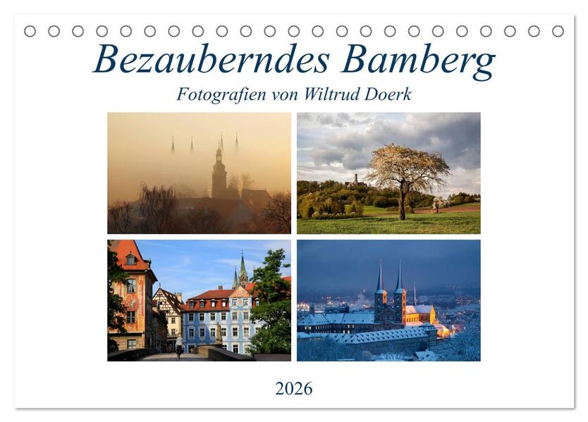 Bezauberndes Bamberg (Tischkalender 2026 DIN A5 quer) CALVENDO Monatskalender